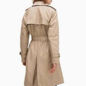 Kate spade trench coat with pink silk